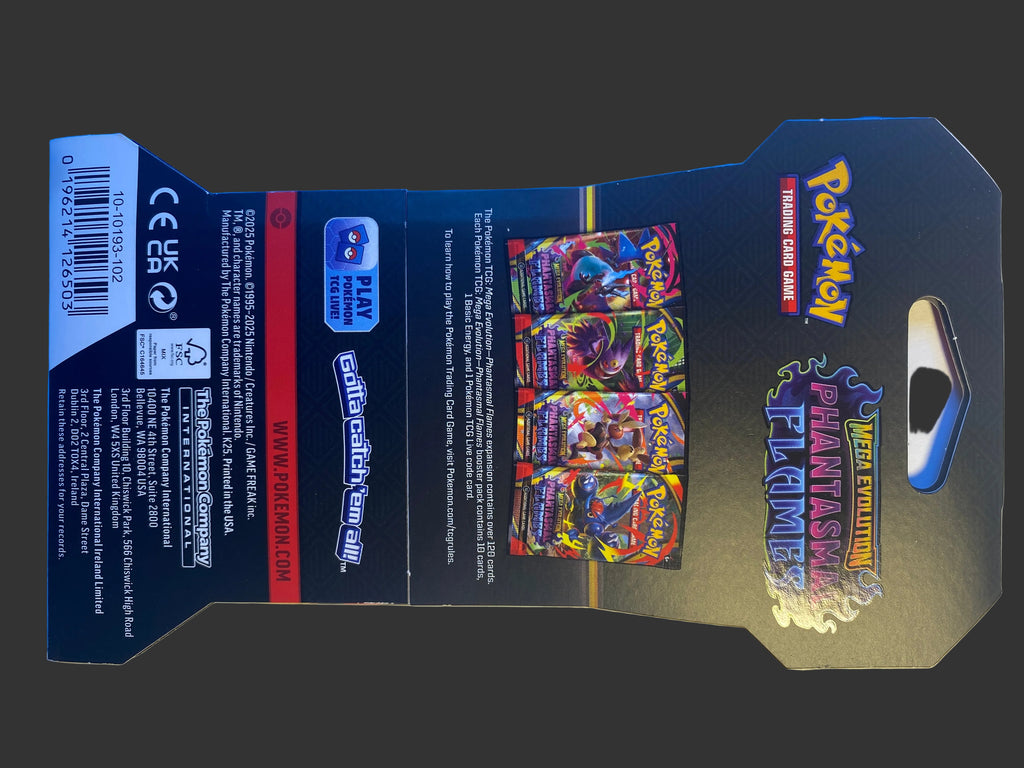 Pokémon Phantasmal Flames 10 Card Sealed Hanger Pack - Mega Evolutions Era