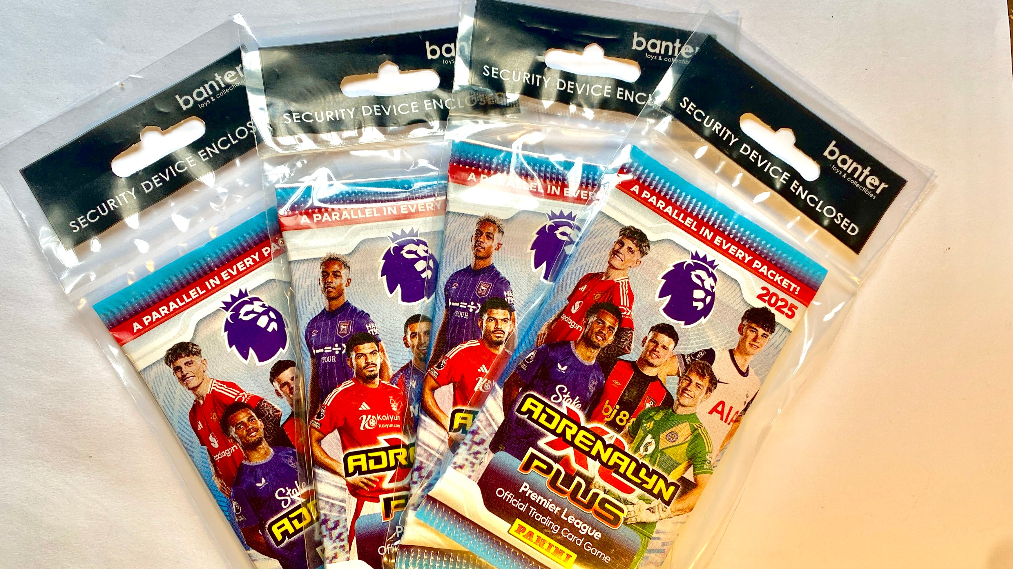 2025 Panini Adrenalyn XL Plus Premier League Trading Card Game - Bundle of 4 Sealed Packs