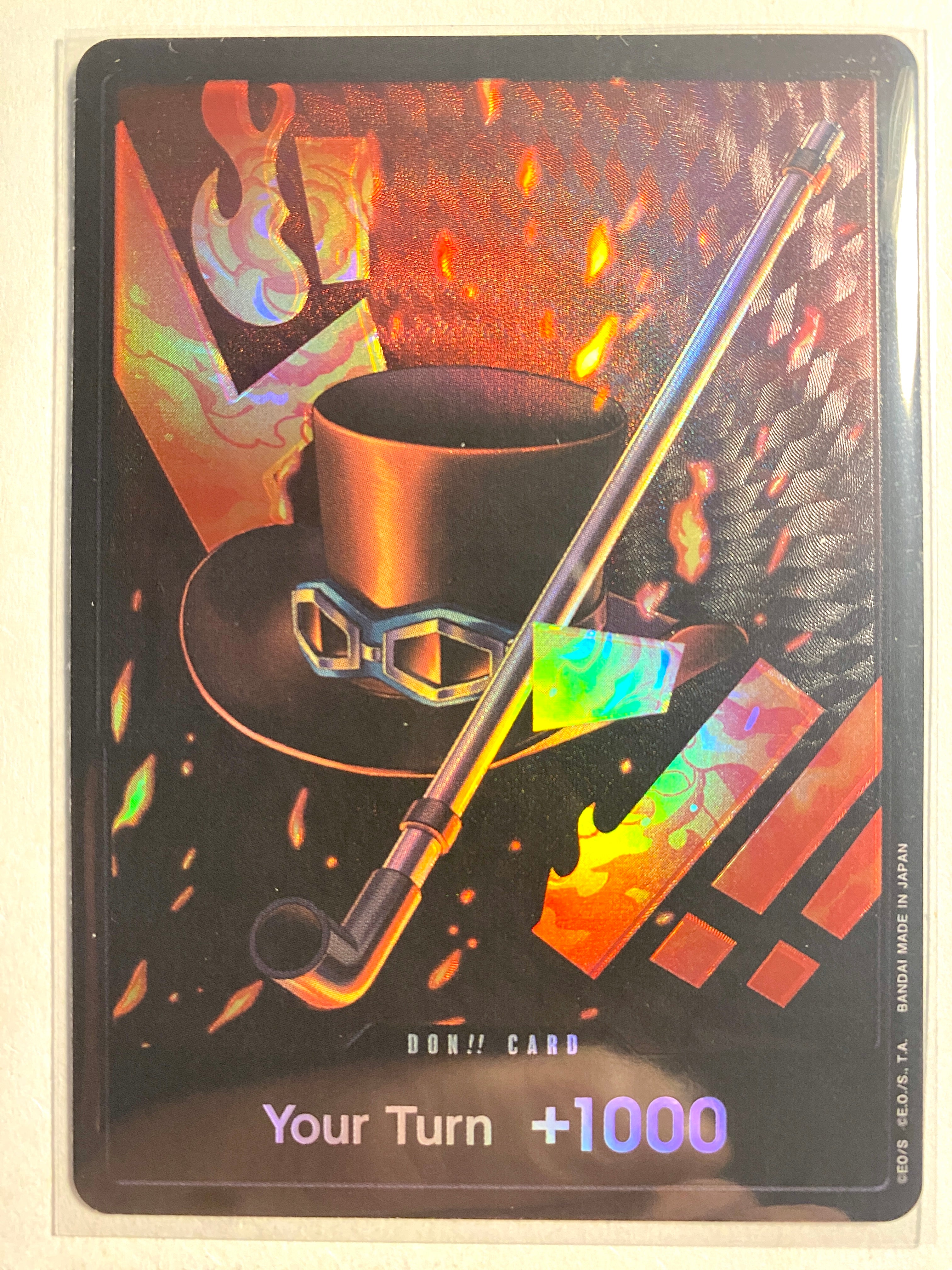 One Piece DON!! Top Hat & Cane Holo Swirl - Near Mint (Romance Dawn OP01)